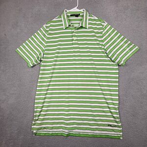 RLX Ralph Lauren Men's XL Striped Performance Golf‎ Polo Shirt Green White